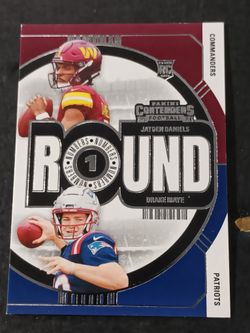 Drake Maye Jayden Daniels Rookie Card Mint Condition 