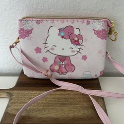 Hello Kitty Girls Fashion Kawaii Handbag Crossbody Bag Pink Sanrio 