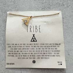 Bryan Anthonys Tribe Teepee Friendship Necklace 14k Gold Overlay with Crystal