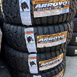 265/65/18 New Tires #4 Arroyo R/t Mount & Balance // 4 llantas nuevas R/t Instaladas Y Balanceadas