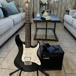 Electric Yamaha Guitar With Amp