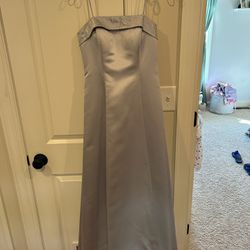 Silver Satin Formal Dress. Size 2 Quantity 2