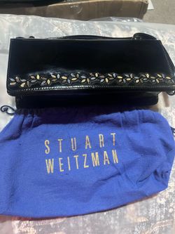 Stuart Weitzman patent leather clutch