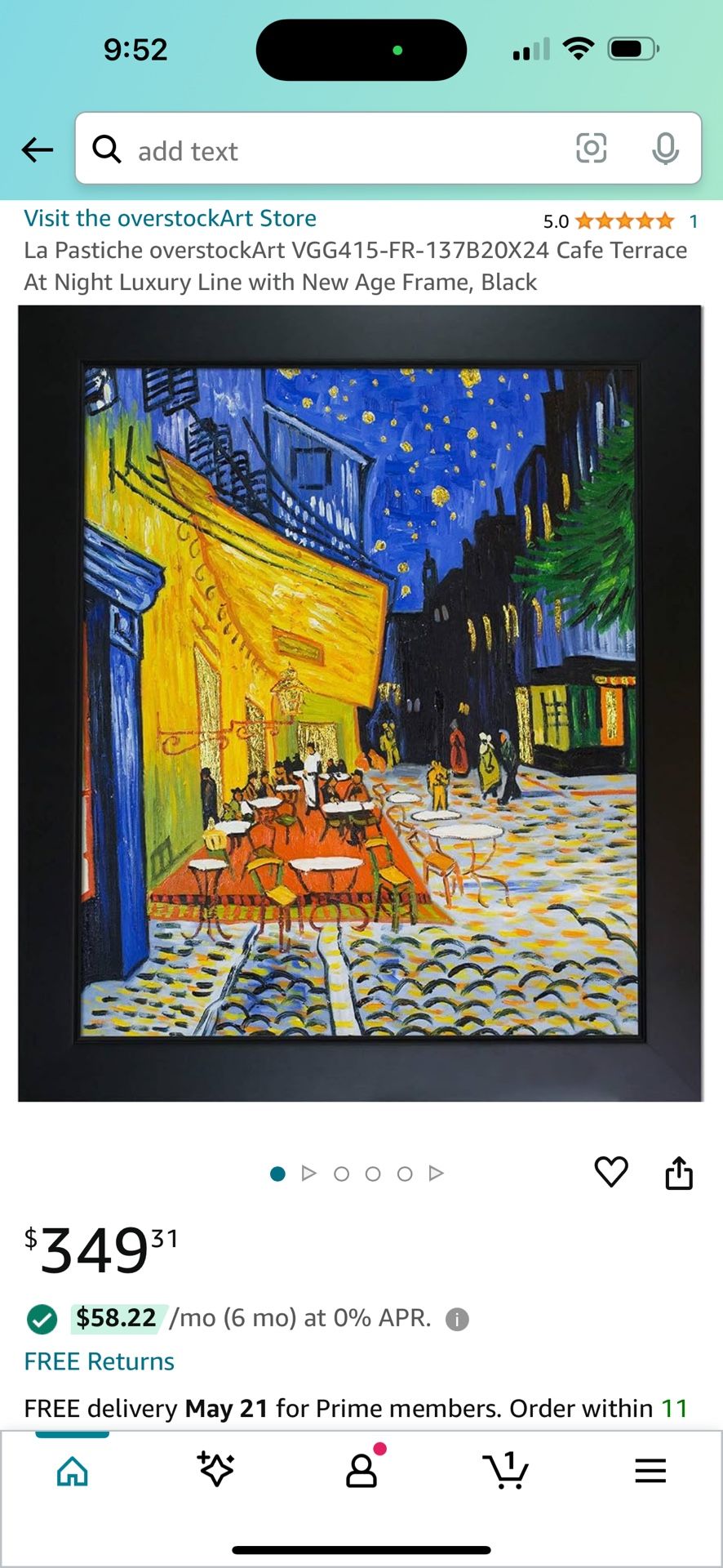 art – painting by Vincent Van Gogh. 100% hand touch