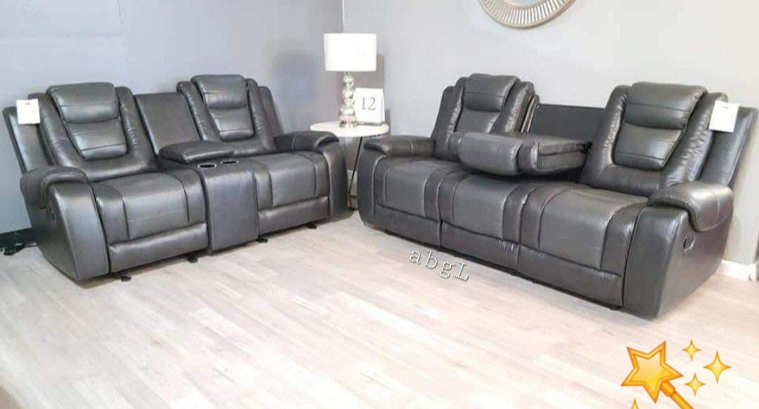 Living Room Set Reclining Sofa and Loveseat Brisco