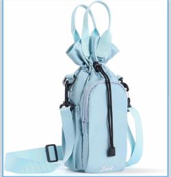 Water bottle holder carrier bag turquoise kids children
