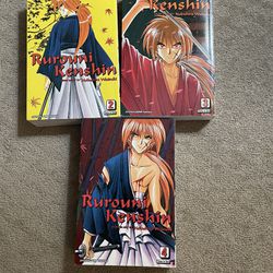 Rurouni Kenshin manga Vizbigs volumes 2,3 and 4