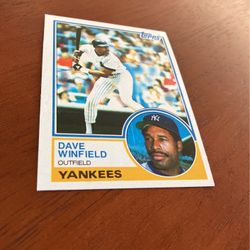 Dave Winfield Baseball Card 770 Topps 83. 