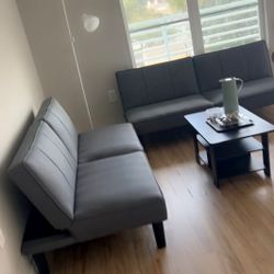 Gray Sofa – 2 Pieces – Good Condition