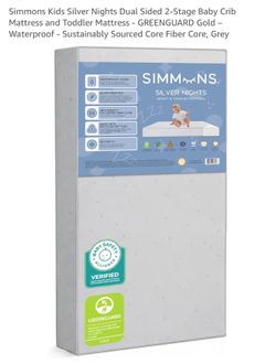 NEW IN BOX Dual Sided 2-Stage Baby Crib Mattress and Toddler Mattress