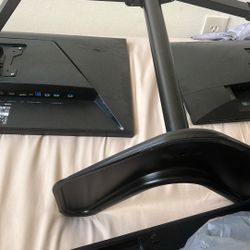 Two PC Monitors With Dual Stands. One Touch/1080p And One 4k/120hz