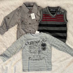 Pumpkin Patch Toddler Boy Outfit (3-Piece, Size 3T) • NWT • Long Sleeve Winter/Spring  Set