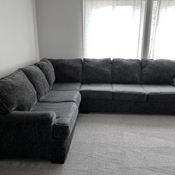 Large Dark Grey Sectional Couch - FREE DELIVERY