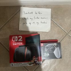 Nintendo Switch 2 Console brand New with Mario kart world bundle with the Legend of Zelda Tears of the Kingdom Nintendo Switch Pro Controller authenti