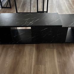 Black marble TV Stand Media Center