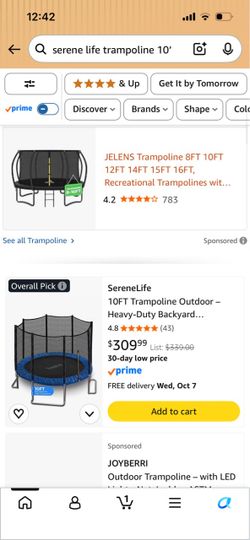 SereneLife 10FT Trampoline