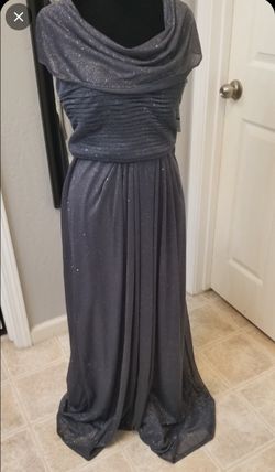 Grey With Sime Sparkle Off Shoulders Size 14