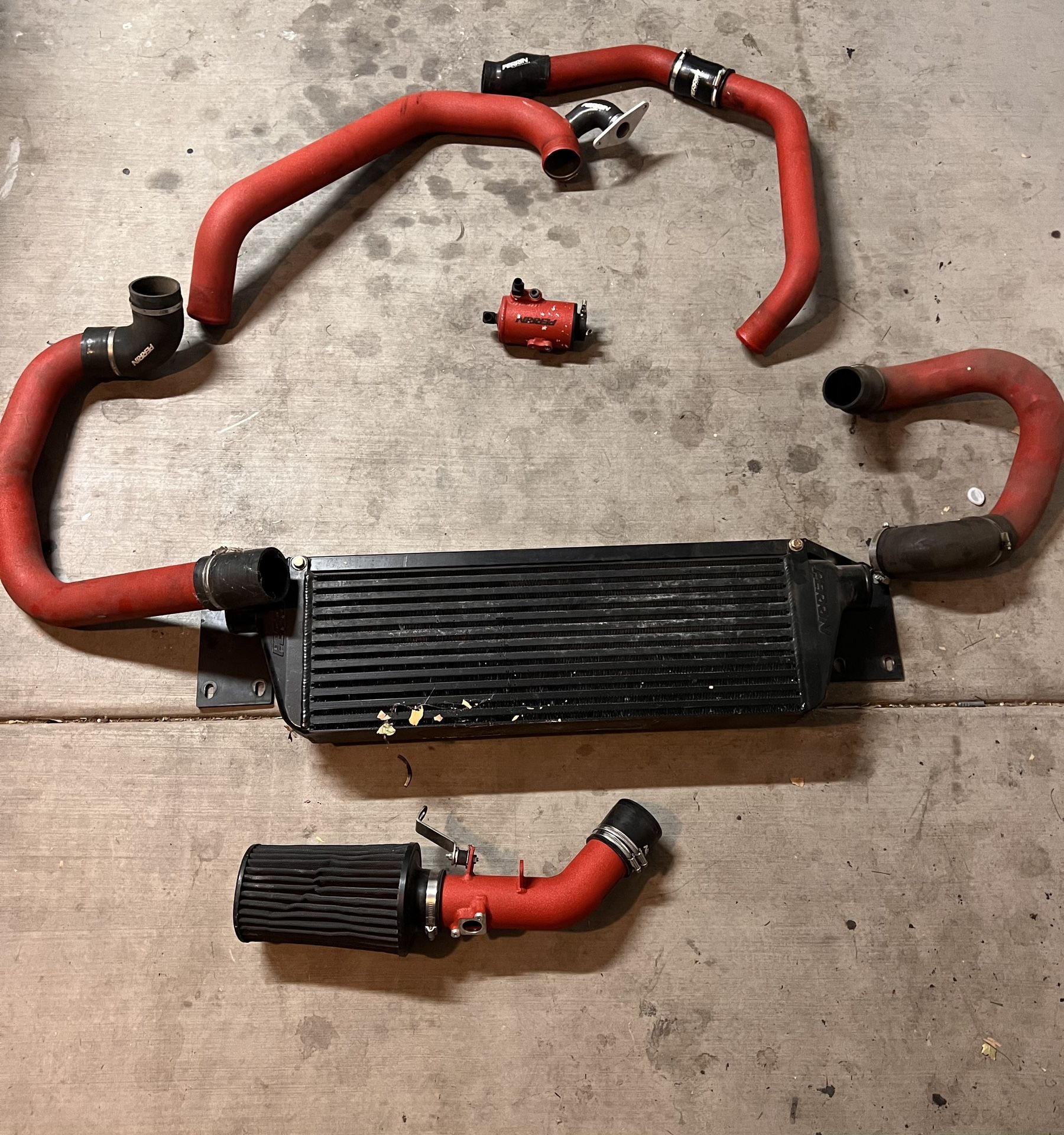 2015+ Subaru STI Perrin FMIC w/ Perrin intake & Perrin AOS