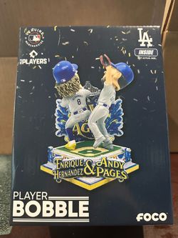 Andy Pages & Kike Hernandez Los Angeles Dodgers 2025 World Series Game 7 Mini Bobblehead Scene