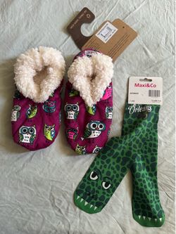 Owl slippers,  house socks , unisex , S M crocodile socks