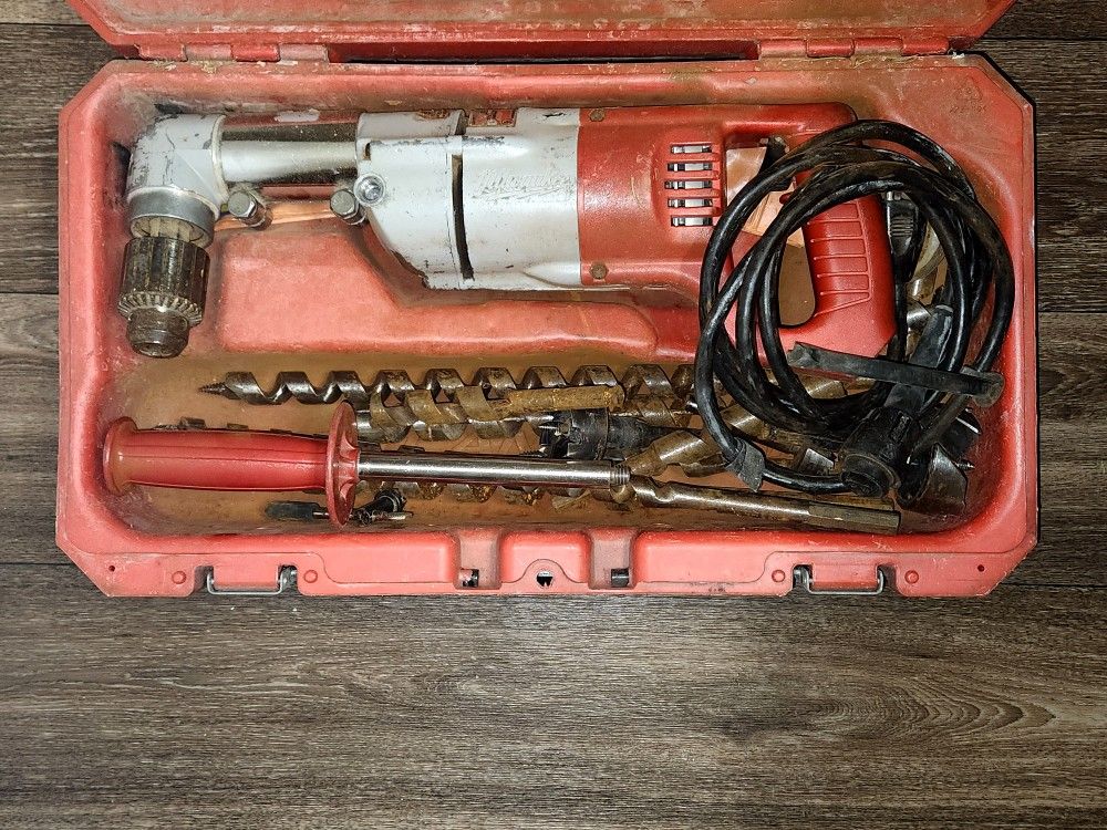Milwaukee 1107-1 1/2" Heavy-Duty 2-Speed Right Angle Drill w/ Case ~