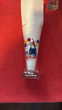 Vintage 1987 Bud Light Spuds MacKenzie Balloon/Birthday glass
