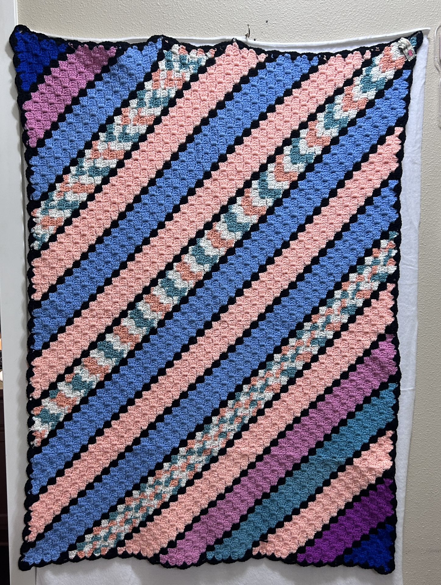 Handcrafted Crochet Colorful Blanket Throw 48