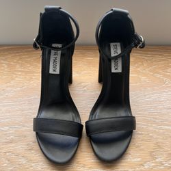 Steve Madden Carson Black Leather Heels