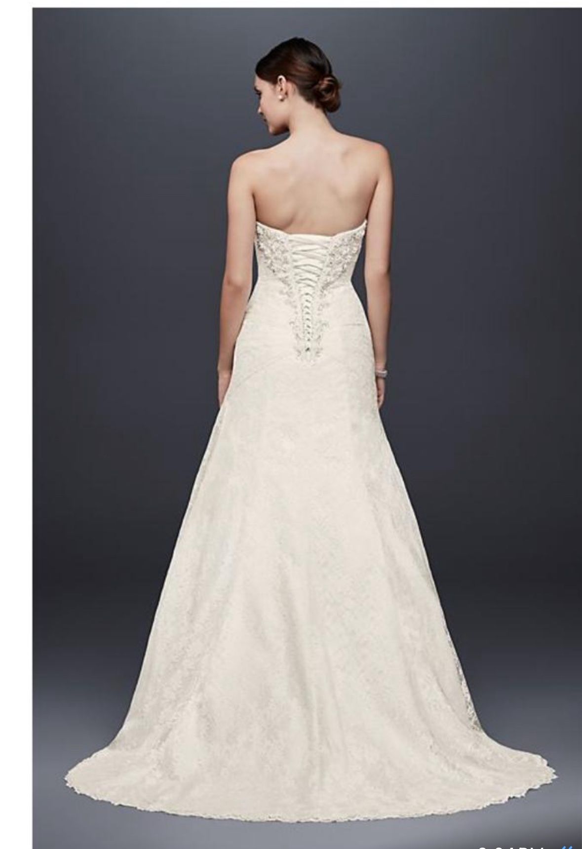 A-line Lace Wedding Dress with Side Split Detail