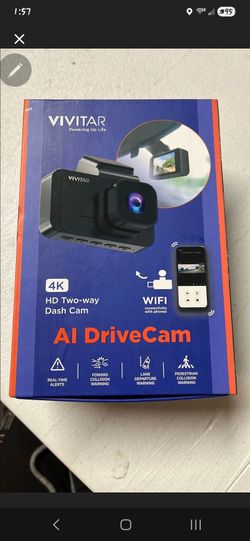 Vivitar AI Drive Cam 4K HD Two-way Dash Cam New Black Built in WiFI & GPS
