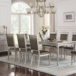 Silver Dining Table Set (Free Delivery)