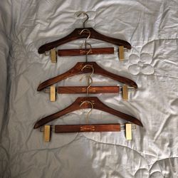 3 Sets Of Quality Wood Hangers 