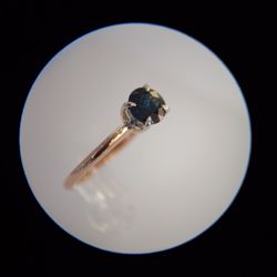 1.00 CT Sapphire Solitaire Engagement Ring 
