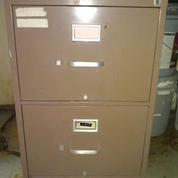 File Cabinet In Beige Heavy Duty 2 Drawer
