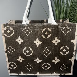 Burlap Tote Bag, Perfect Beach Bag