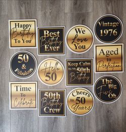 50th Birthday Photobooth Props