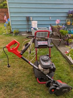 Pressure washer and edger.