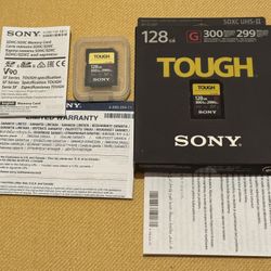 SONY TOUGH G-SERIES SF-G 128GB SF-G128T SDXC UHS-II V90 U3 MEMORY CARD 300MB/s