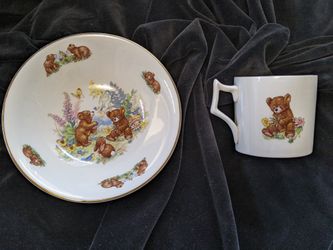 Old Foley England's BEARS Cup & Bowl Childs Set