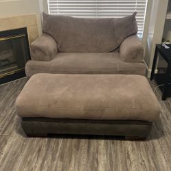 Small Couch and  Ottoman 