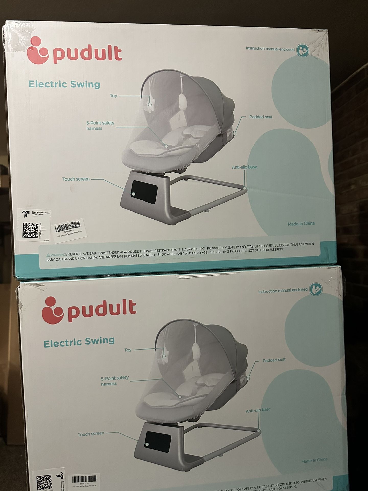 Brand NEW Electric Baby Swing Infant Swing Toddler for Newborn Boy Girl, 5 Sway Speeds with Remote Control, Five-Point Carabiner 10 Preset Melodies a