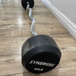 90 Lb. Fixed Curl Bar NEW 