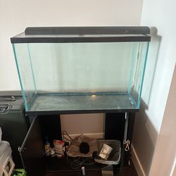 FISH TANK WITH STAND AND ACCESSORIES