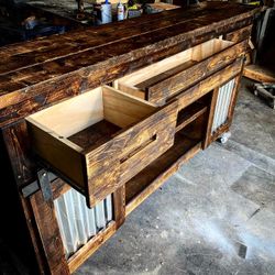 Custom entry table / tv stand from a licensed artisan shop