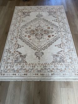 Nourison Home Hastings HSG02 Ivory Area Rug 5’3” x 7’6” – New