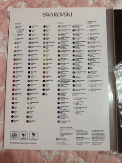 Swarovski 2088 XIRIUS Flat Back Crystal Color Chart – Professional Display Board