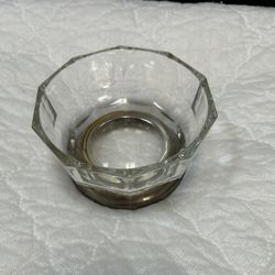 Glass Candy Bowl With Silver Plated Base