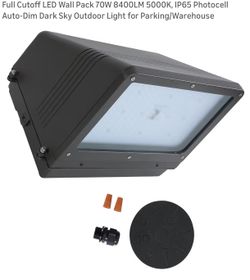 Photocell Auto-Dim Dark Sky Outdoor Light for Parking/Warehouse