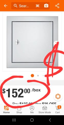 Single Utility Access Door Stainless Steel 12 in. x 12 in.