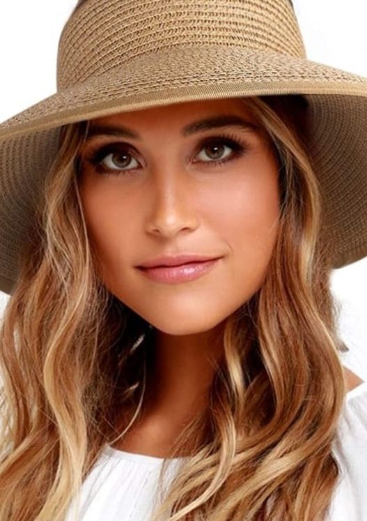 Brand Furtalk un Visor Hats for Women Wide Brim Straw Roll Up Ponytail Summer Beach Hat UV UPF
